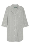Ralph Lauren Plus Size Further Lane Woven His Shirt In Grey Stripe
