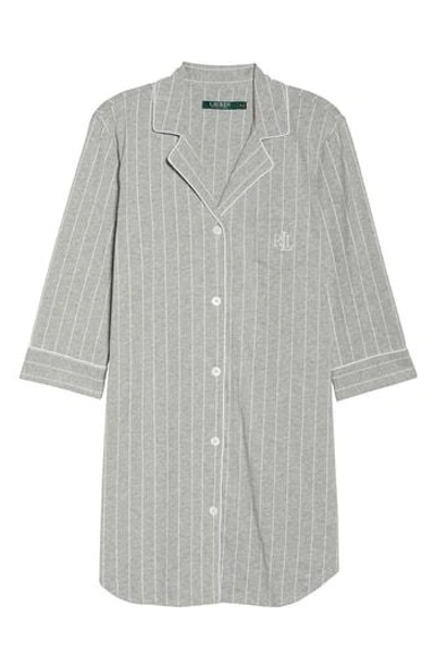 Ralph Lauren Plus Size Further Lane Woven His Shirt In Grey Stripe