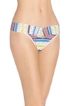 Hanky Panky Brighton Stripe Original-rise Lace Thong In Brighton Stripe