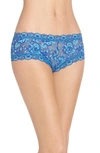 Hanky Panky Cross-dyed Lace Boyshort In Atlantis/ Seafoam