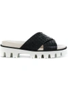 RED VALENTINO CROSS FRONT SLIDES,PQ2S0A21FMS12611766