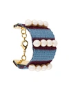 MARNI woven pearl cuff bracelet,BRMVW13A00T200012598113