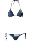 Amir Slama Triangle Bikini Set In Blue