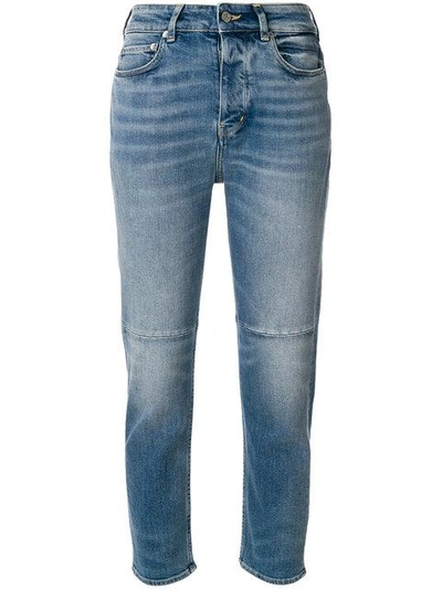 Golden Goose Mid Rise Patchwork Jeans In Blue