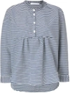 PETER JENSEN collarless striped shirt,WT590812588559
