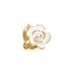 POPORCELAIN GOLDEN WHITE CLOUD ROSE COCKTAIL RING