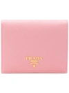 PRADA LOGO PLAQUE WALLET,1MV204QWA12615928