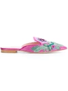 ALBERTA FERRETTI MIA EMBROIDERED MULES,A6606820312600159