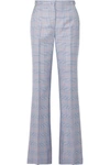 GABRIELA HEARST VESTA CHECKED WOOL AND SILK-BLEND STRAIGHT-LEG PANTS