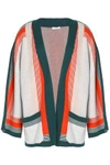 EQUIPMENT WOMAN STRIPED KNITTED CARDIGAN RED,US 4772211931468417
