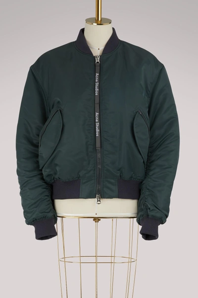 Acne Studios Classic Bomber Jacket Steel Blue