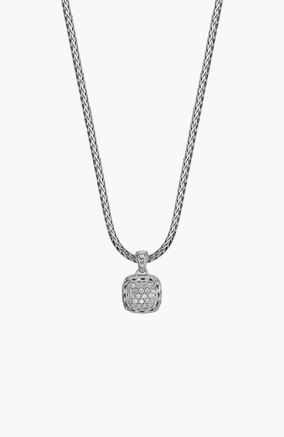 JOHN HARDY CLASSIC CHAIN PAVÉ DIAMOND PENDANT NECKLACE,NBP992412DIX16-18