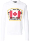 DSQUARED2 Canadian flag patch sweatshirt,S74GU0228S2503012601546