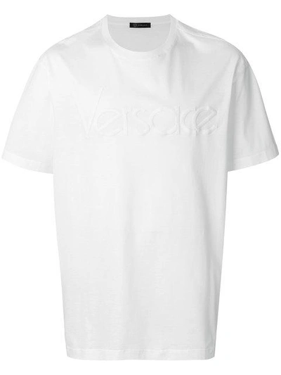 Versace Embossed Logo T-shirt In White