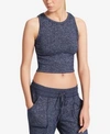 DKNY SPORT CROPPED MELANGE TANK TOP