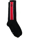 Marcelo Burlon County Of Milan Logo Color Block Socks In Black