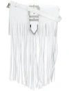 VERSUS ICONIC BUCKLE FRINGED BAG,FBD1335FVO12596820