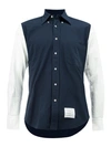 THOM BROWNE contrasting button-down shirt,MWL215F02936