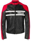 VERSACE fitted biker jacket,A78650A22457012603250