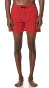 Mcq By Alexander Mcqueen Mcq Alexander Mcqueen Swallow Patch Swim Trunks - Red In Amp Red