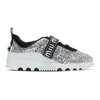 Miu Miu Logo-embroidered Glittered Neoprene And Rubber Sneakers In Metallic