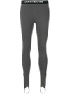 Rabanne Logo Leggings In Grey