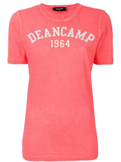 Dsquared2 Slogan Print T-shirt In Pink