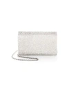 Judith Leiber Fizzy Crystal Clutch In Silver