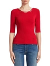 CARVEN Knit Elbow-Length Tee