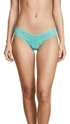 Hanky Panky Signature Lace Original-rise Rolled Thong In Seafoam