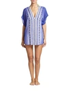 MILLY Anguilla Embroidered Silk Caftan