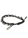 ALEXANDER MCQUEEN SKULL BEAD BRACELET,497160.J16KY 1000 BLACK