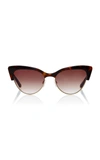 KATE YOUNG CECILIA CAT-EYE SUNGLASSES,K529