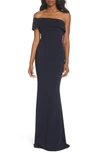 KATIE MAY TITAN ONE-SHOULDER CUTOUT CREPE GOWN,MSAK0097