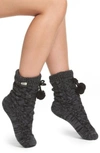 Ugg Pom Pom Fleece Slipper Socks In Nightfall