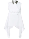 OFF-WHITE OFF-WHITE CHECKERED COLLAR SLEEVELESS SHIRT,OWGA036R18744026011012602834