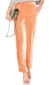 Golden Goose Vanda Varsity Velvet Trousers In Blush