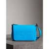 BURBERRY Small Embossed Neon Leather Messenger Bag,40658801
