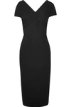 ROLAND MOURET FELMERSHAM CUTOUT CREPE MIDI DRESS