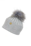 POPSKI LONDON ANGORA POM POM HAT - WHISPER GREY,2602336