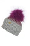 POPSKI LONDON ANGORA POM POM HAT - THISTLE-WHISPER GREY,2669929