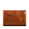 MAXWELL SCOTT BAGS HANDCRAFTED LEATHER PURSE WITH POCKET IN TAN