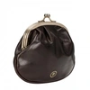 MAXWELL SCOTT BAGS DARK BROWN LEATHER BALL CLASP COIN PURSE FOR WOMEN,2607410
