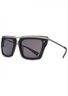 HOOK LDN CHAMBERS BLACK D-FRAME SUNGLASSES