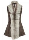 DOM GOOR CHOCOLATE BROWN SHEARLING GILET