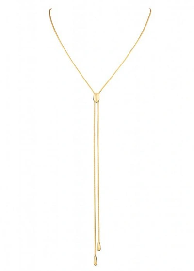 Susan Caplan Contemporary Linea Lariat Necklace In 18ct Gold Vermeil