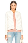 MONCLER MONCLER MAGLIA CARDIGAN IN WHITE,D10938451700809AB