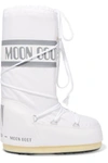 Moon Boot Icon Shell And Faux Leather Snow Boots In White