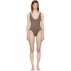 HER LINE HER LINE BROWN ESTER ONE-PIECE SWIMSUIT,38 ESTER