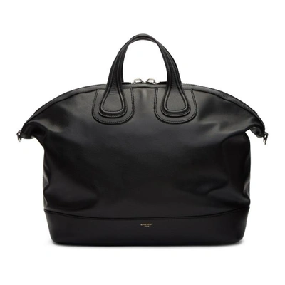 Givenchy Nightingale Canvas & Leather Satchel Bag, Black In Black-red